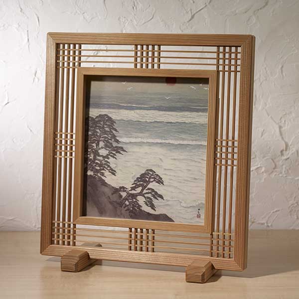 Kumiko Woodcraft Signature Board Hanging Frame, Lattice